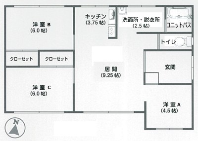 ちょい街住宅　間取り