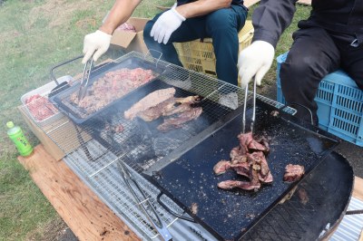美深産黒牛の炭火焼き
